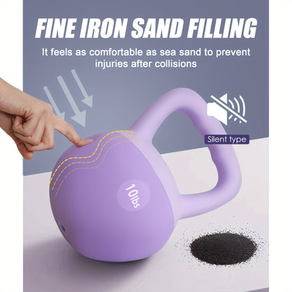 SOGES PVC Soft Kettlebell with Wide Non-Slip Handle – Iron Sand Filled Strength Training Kettlebell 10 to 30 lbs, Safe for Home Gym, Floor & Kids, Ideal for Women & Beginners, Swings Squats HIIT CrossFit