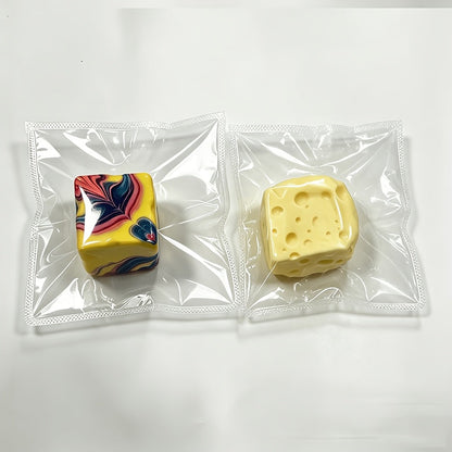 Jouet anti-stress en forme de fromage, balle malléable en TPR à montée lente, remplie d'huile de coco, sensorielle et moulable, couleur aléatoire, cadeau amusant pour enfants et adultes