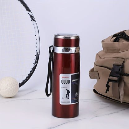 Bouteille d'eau isotherme grande capacité 1 L, gourde sous vide à double paroi en acier inoxydable 316 avec couvercle étanche pour le camping, les voyages, la salle de sport et l'hydratation au quotidien