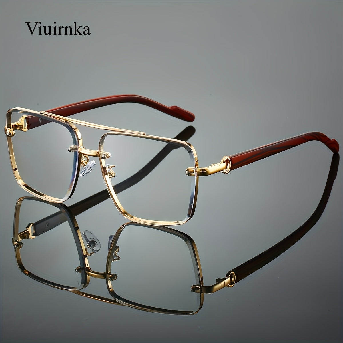 Lunettes de soleil rétro carrées effet bois pour hommes et femmes – Verres dégradés AC anti-UV400, monture légère en polycarbonate, 7 coloris au choix, lunettes de style urbain vintage pour la conduite, les voyages et le quotidien