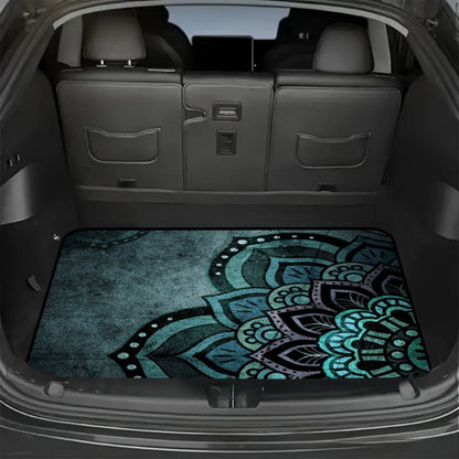 Tapis de coffre pour voiture – Revêtement de chargement antidérapant et imperméable avec motifs uniques, protection intérieure de véhicule durable contre la saleté, les déversements et les rayures, ajustement universel