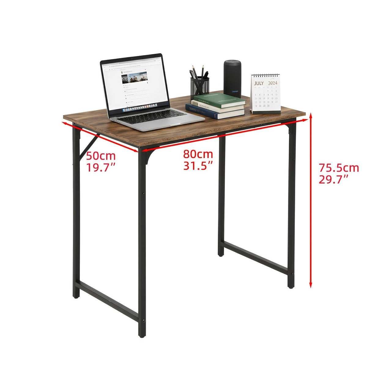 Bureau d'ordinateur 32/39/47 pouces – Bureau moderne pour écriture et gaming avec cadre en métal robuste, poste de travail pour bureau à domicile, PC, ordinateur portable et moniteur, 3 tailles disponibles