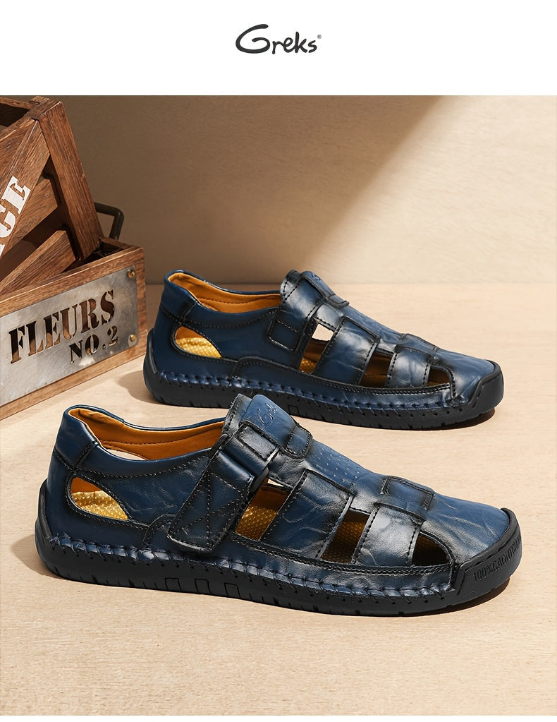 Sandales de sport fermées pour hommes – Chaussures de pêcheur d'extérieur respirantes, mocassins de plage d'été antidérapants pour la randonnée, la marche et les activités aquatiques | Velora