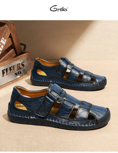 Sandales de sport fermées pour hommes – Chaussures de pêcheur d'extérieur respirantes, mocassins de plage d'été antidérapants pour la randonnée, la marche et les activités aquatiques | Velora