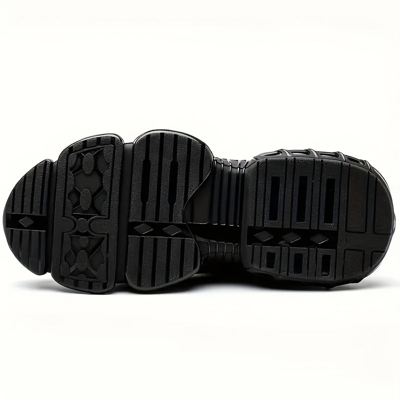 Chaussures de travail respirantes pour hommes – Chaussures de sécurité durables avec bandes réfléchissantes, semelle légère et amortissante pour l'industrie, la construction et un usage quotidien, disponibles en noir et gris, tailles US 6 à 11