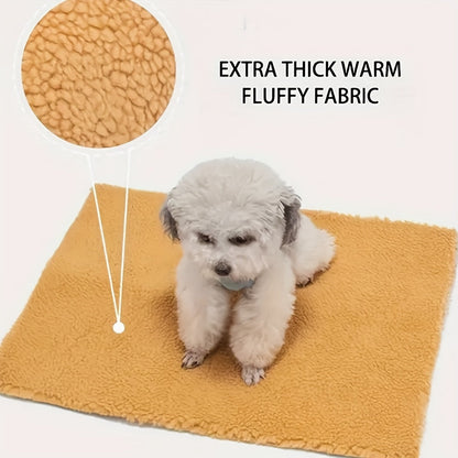Tapis auto-chauffant pour chiens et chats – Couchage thermique ultra-doux, sans électricité, pour une chaleur instantanée sur les sols froids