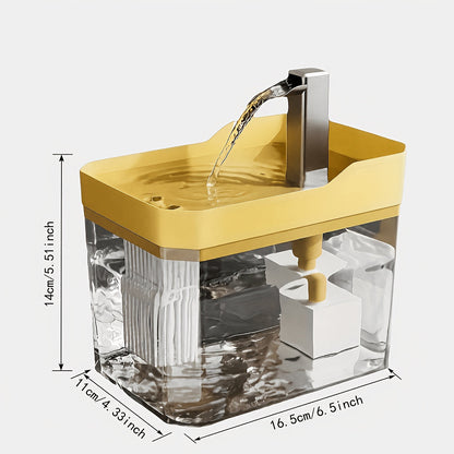 Fontaine à eau automatique pour animaux, abreuvoir à recirculation pour chats et chiens, ultra-silencieux, alimenté par USB, niveau d'eau visible, facile à nettoyer, aucune pile requise