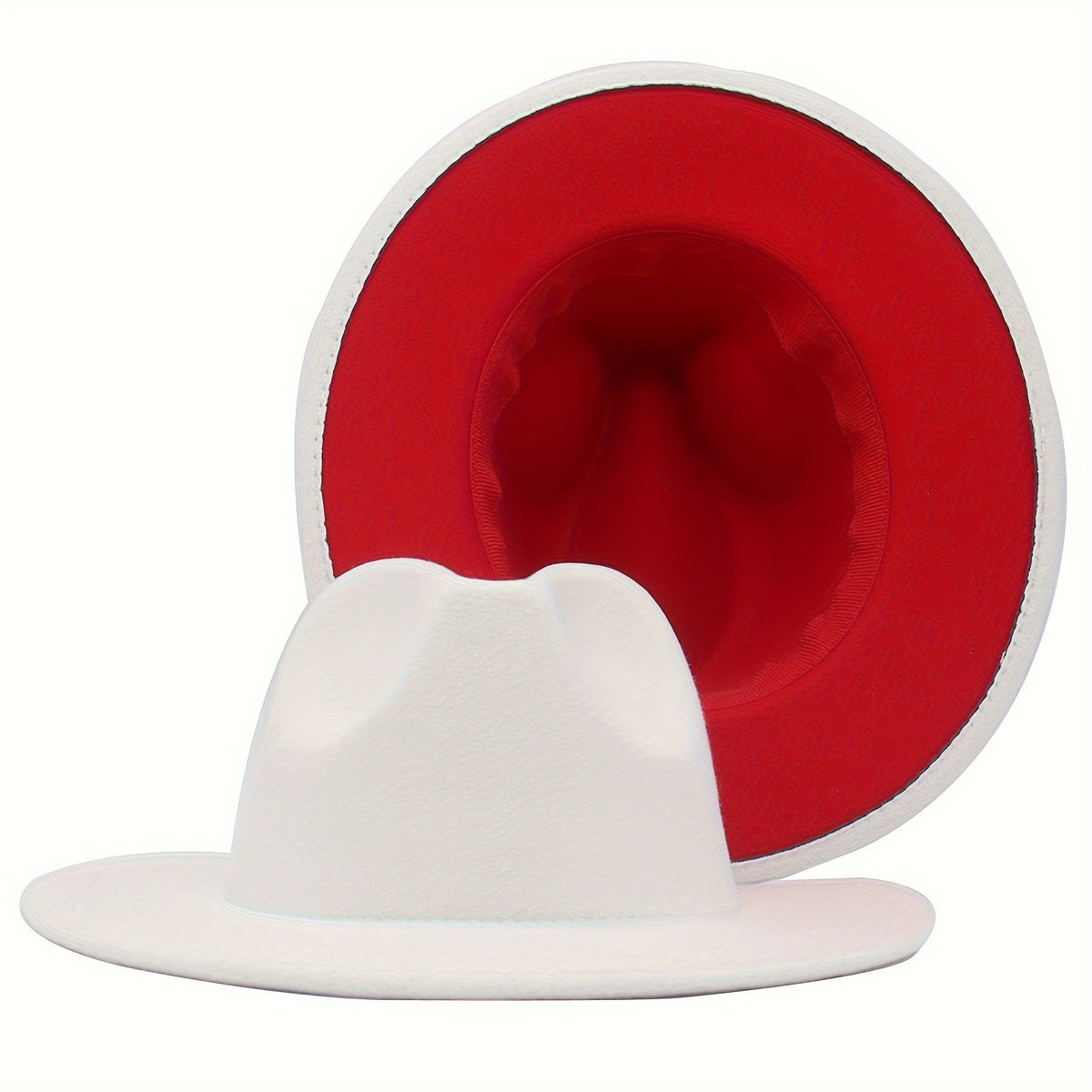 Chapeau de cow-boy à larges bords pour hommes et femmes – Fedora en feutre style western, chapeau style Panama Trilby jazz classique, chapeau de soleil pour festivals en plein air, voyages et tenue décontractée au quotidien