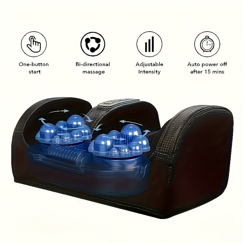 Masseur de pieds électrique avec chaleur – Pétrissage profond et compression pour jambes, pieds et bras, usage à domicile et au bureau, modèles multiples avec housses de pieds