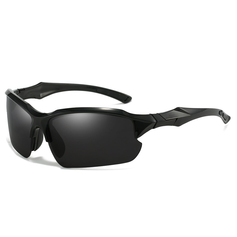 Lunettes de soleil sport polarisées demi-monture pour hommes, protection UV400, lunettes légères pour le ski, la conduite, la course, la pêche et les activités en plein air, lot de 3 ou lot de 10