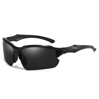 Lunettes de soleil sport polarisées demi-monture pour hommes, protection UV400, lunettes légères pour le ski, la conduite, la course, la pêche et les activités en plein air, lot de 3 ou lot de 10