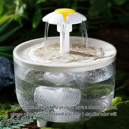 Fontaine à eau pour animaux 1,5 L, silencieuse, alimentée par USB, sans BPA - Fontaine automatique pour chats et petits animaux, facile à nettoyer, sans pile, distributeur d'eau filtrée fraîche en continu