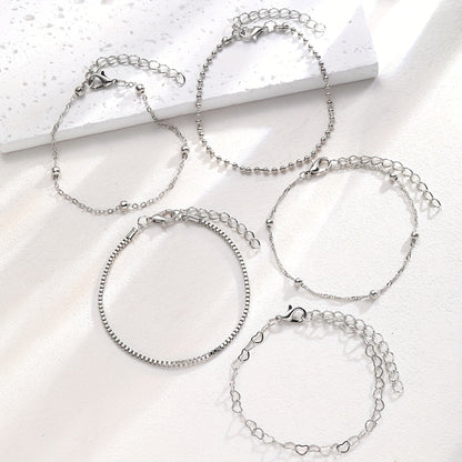Ensemble de bijoux pour femme 108 pièces, collier, bracelet, bracelet de cheville, bague et boucles d'oreilles vintage avec papillon, cœur et strass, chaînes multicouches, bijoux fantaisie argentés, cadeau pour elle