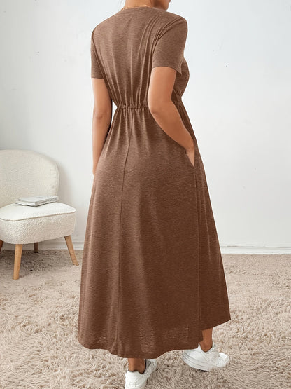 Robe midi moulante extensible pour femme, couleur unie, coupe ajustée, robe de soirée décontractée, tissu en maille hautement élastique, vêtement confortable toutes saisons, gris foncé, vert foncé, noir, XS-XL