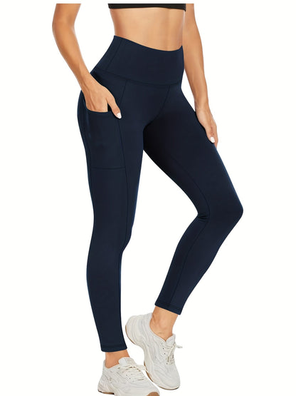 Legging de yoga taille haute pour femme avec contrôle du ventre et effet push-up – Legging doux, élastique et respirant pour le fitness, le cyclisme, la course et le yoga, noir, gris foncé, bordeaux, bleu marine, tailles S-XXL