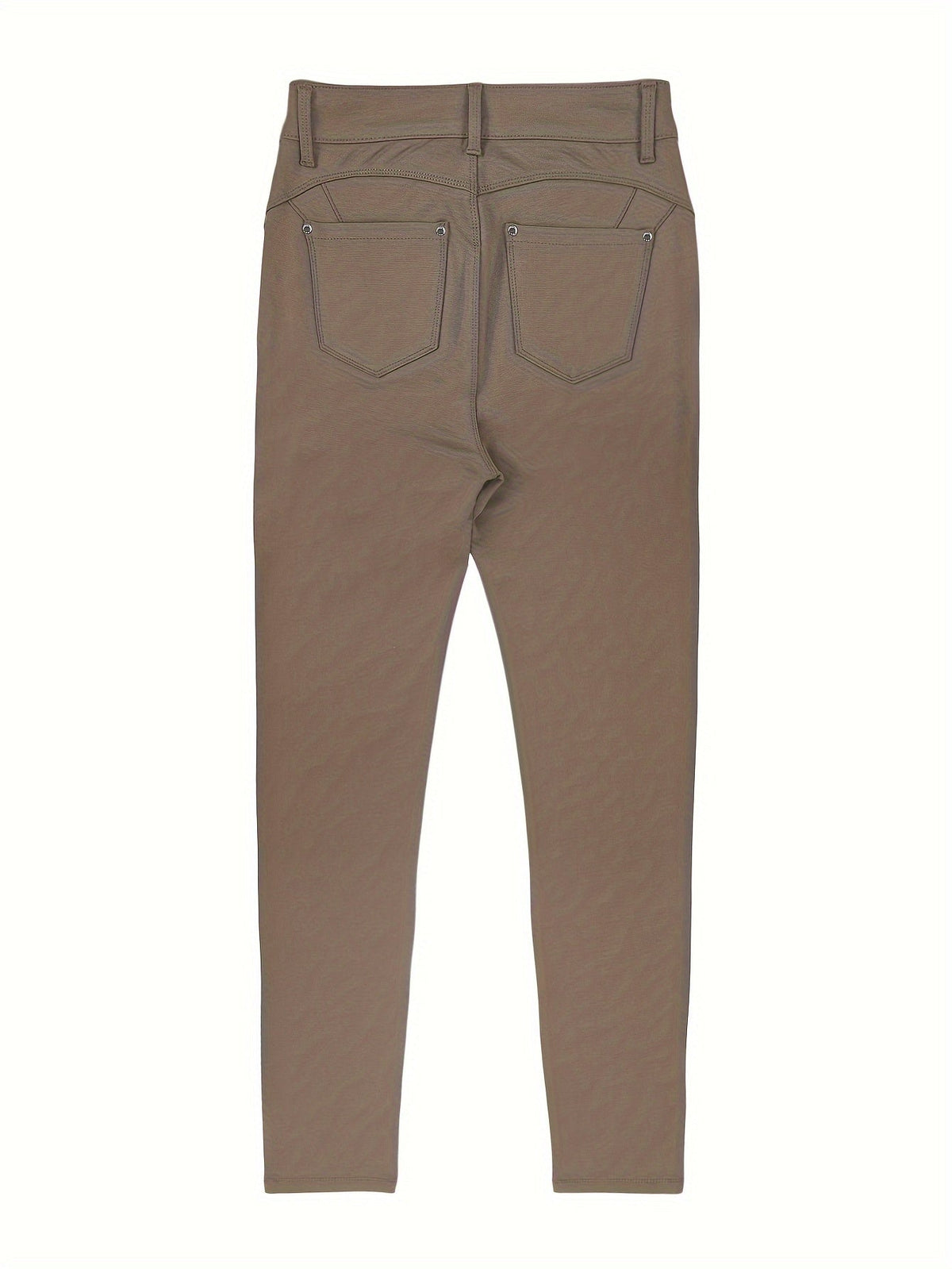 Jean skinny stretch taille haute pour femme, détail bouton en métal, style urbain, pantalon en jean coupe ajustée, 10 couleurs, S-XXL