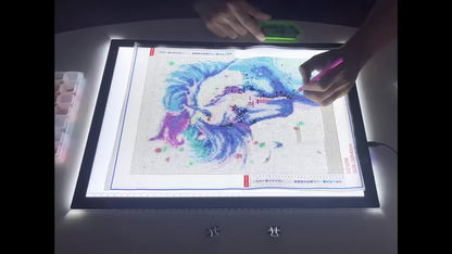 Tablette lumineuse LED A2 A3 A4 à luminosité réglable, double bande LED, table lumineuse pour diamond painting, croquis, dessin et art