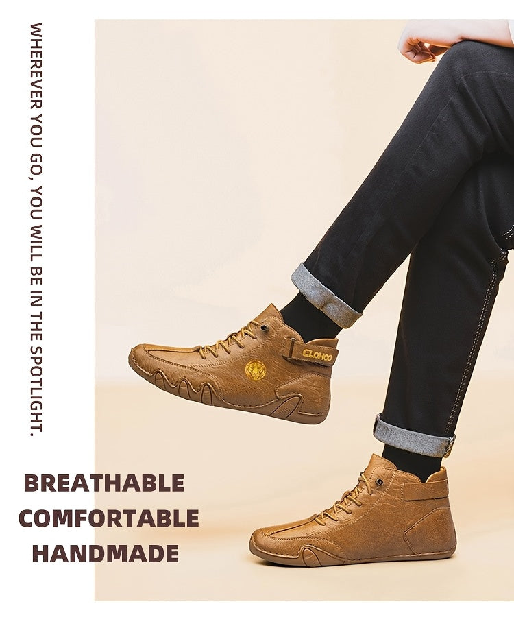 Baskets montantes pour hommes, chaussures décontractées respirantes à lacets, semelle en caoutchouc souple antidérapante, chaussures de marche en extérieur pour hommes, US 7-12, couleurs multiples