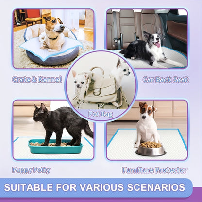 Ultra Absorbent Dog Potty Pads – 300% Thicker Mess-Proof Backing, 28"x34" & 24"x24" Sizes, 50-200 Pads Bulk Pack, for Home Travel & Camping, Ideal for Active Dogs & Puppies