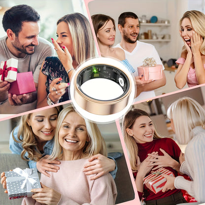 Smart Ring for Women – Fitness Tracker with Heart Rate, Sleep Monitor, Stress & Menstrual Tracking, 100+ Sports Modes, IP68 Waterproof, No Subscription, iPhone & Android