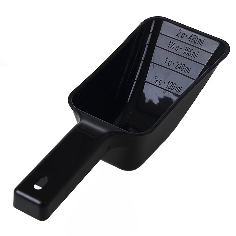 Cuillère doseuse pour nourriture pour animaux avec graduations – Pelle de contrôle des portions en plastique lavable au lave-vaisselle pour chiens et chats, outil de nourrissage précis et portable, 1 ou 2 pièces, noir gris bleu rouge