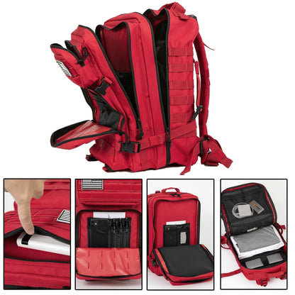 Sac à dos tactique 45 L pour hommes et femmes – Sac de randonnée, camping et voyage grande capacité, sac d'évacuation 3 jours pour le fitness et l'aventure en plein air, 13 coloris disponibles