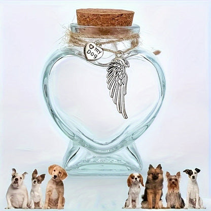 Fiole souvenir pour poils d'animal de compagnie – Boîte décorative pour conserver les poils de chien et de chat, cadeau commémoratif émouvant pour la perte d'un animal et souvenir pour un compagnon bien-aimé