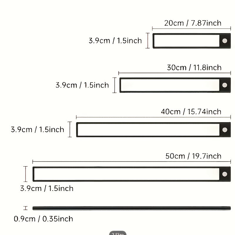 Éclairage sous meuble à détecteur de mouvement LED – Lampe de placard sans fil rechargeable USB-C, 3 températures de couleur et intensité variable, fixation magnétique, veilleuse à détection de mouvement pour cuisine, placard, tiroir (lot de 1/2/4)