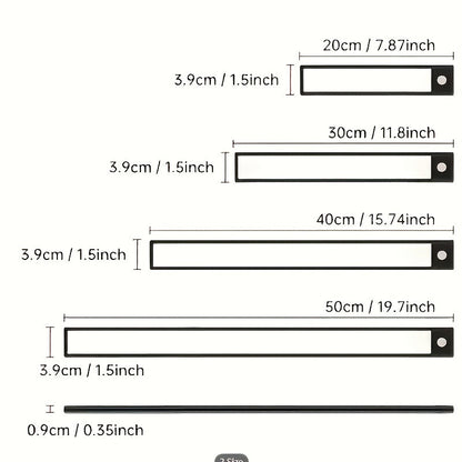 Éclairage sous meuble à détecteur de mouvement LED – Lampe de placard sans fil rechargeable USB-C, 3 températures de couleur et intensité variable, fixation magnétique, veilleuse à détection de mouvement pour cuisine, placard, tiroir (lot de 1/2/4)