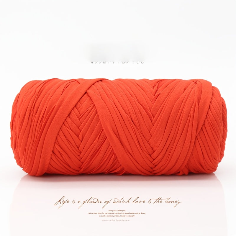 Fil de coton pour t-shirt 400 g (2 x 200 g) mélange de coton épais en 49 couleurs – Fil épais et doux pour paniers au crochet, sacs, tapis, projets de macramé et tricot – Fil de loisirs créatifs idéal pour les débutants