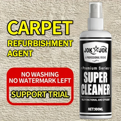 Spray détachant pour tissus et tapis 100 ml – Nettoyant et désodorisant pour tissus d'ameublement à action rapide sans rinçage pour canapés, rideaux, literie, tapis et intérieurs de voiture, serviette incluse