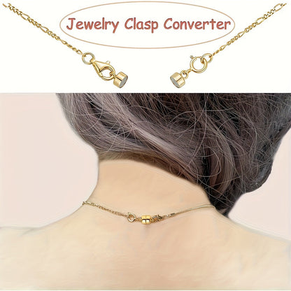 Fermoirs et attaches magnétiques pour colliers avec mousqueton – Convertisseurs de fermoirs de bijoux à connexion facile pour bracelets, colliers et chaînes, fermoirs de bijoux adaptés aux personnes souffrant d'arthrite