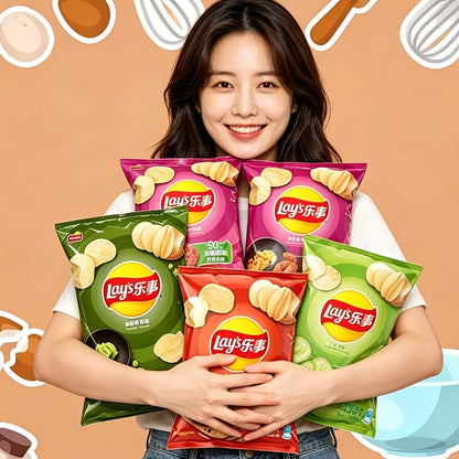 Paquet assorti de croustilles Lay's, 3 ou 6 sacs (65g/70g chacun) – Collation aux saveurs variées pour le bureau, les fêtes, les rencontres décontractées et les fringales sur le pouce