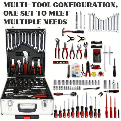Ensemble d'outils professionnels de 52 pièces pour réparations à domicile et automobile – Kit de boîte à outils portable pour bricoleurs, mécaniciens et professionnels, idée cadeau parfaite