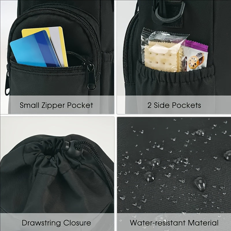 Sac à bandoulière croisé – Sac de jour monobretelle, sacoche pour téléphone légère et multifonction avec sangle réglable, tissu résistant, pour sports en plein air, randonnée, voyage, fitness, usage quotidien – Hommes et femmes