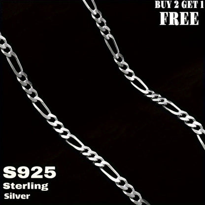 Collier chaîne Figaro en argent sterling 925 – 6 mm de large, 18 à 24 pouces, unisexe pour hommes et femmes, coffret cadeau inclus – Chaîne en argent classique pour un usage quotidien et offrir en cadeau