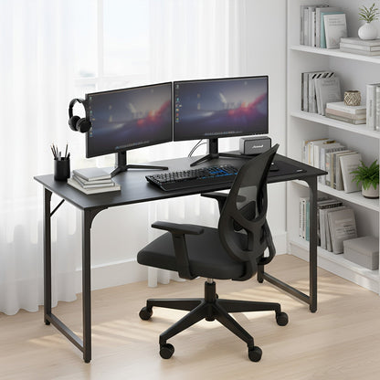 Bureau d'ordinateur 32/39/47 pouces – Bureau moderne pour écriture et gaming avec cadre en métal robuste, poste de travail pour bureau à domicile, PC, ordinateur portable et moniteur, 3 tailles disponibles