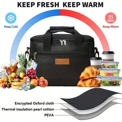 Sac à lunch isotherme pliable et portable, sac fourre-tout pour boîte à bento, doublure en aluminium étanche gardant les aliments frais et froids pour le travail, les voyages, les pique-niques et l'école