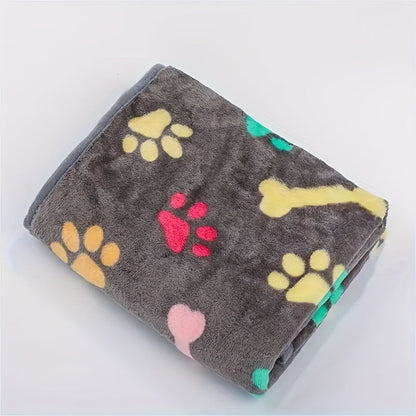 Couverture douillette pour chiens à motif d'os pour petits et moyens chiens - Plaid pour animaux doux, chaud et lavable en machine pour niches, cages, canapés et lits, couverture confortable toutes saisons pour chien