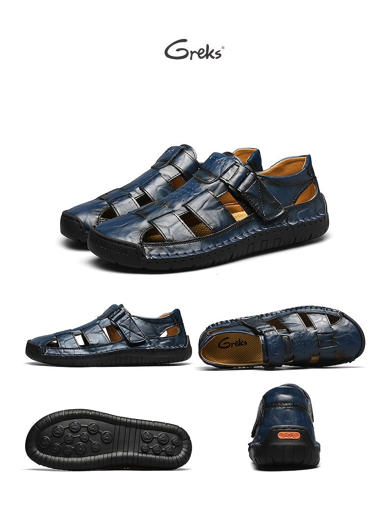Sandales de sport fermées pour hommes – Chaussures de pêcheur d'extérieur respirantes, mocassins de plage d'été antidérapants pour la randonnée, la marche et les activités aquatiques | Velora