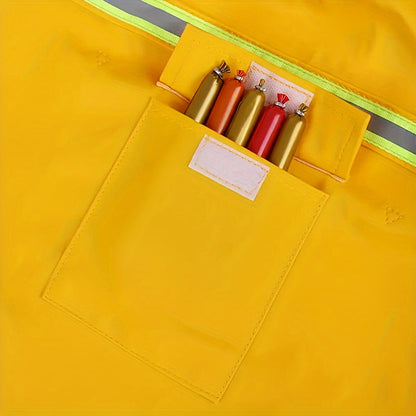 Imperméable réfléchissant pour chien avec capuche – Veste de pluie imperméable à enfiler pour toutes les races, fermeture auto-agrippante facile à mettre et à retirer, tailles S à 3XL, jaune