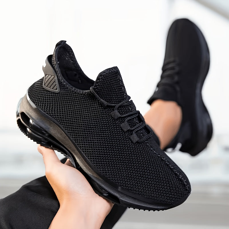 Baskets de running respirantes en maille pour homme avec semelle à coussin d'air – Chaussures de sport légères à lacets pour le trail, printemps et été, 4 coloris, pointures US 6,5–13