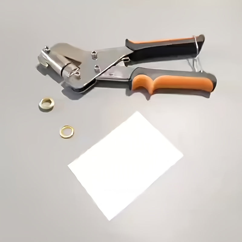 Lot de 200 œillets de 10 mm avec outils et anneaux, kit d'œillets métalliques pour bâches, similicuir, toile, tissus imperméables, projets de couture et loisirs créatifs DIY