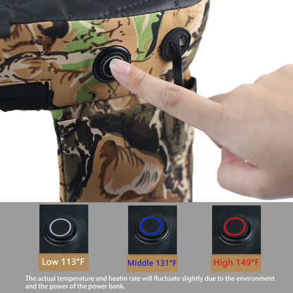 Coussin de siège chauffant et pliable pour la chasse, alimenté par USB, tapis chauffant portable pour mirador, pêche sur glace, camping, extérieur, camouflage (batterie externe non incluse)