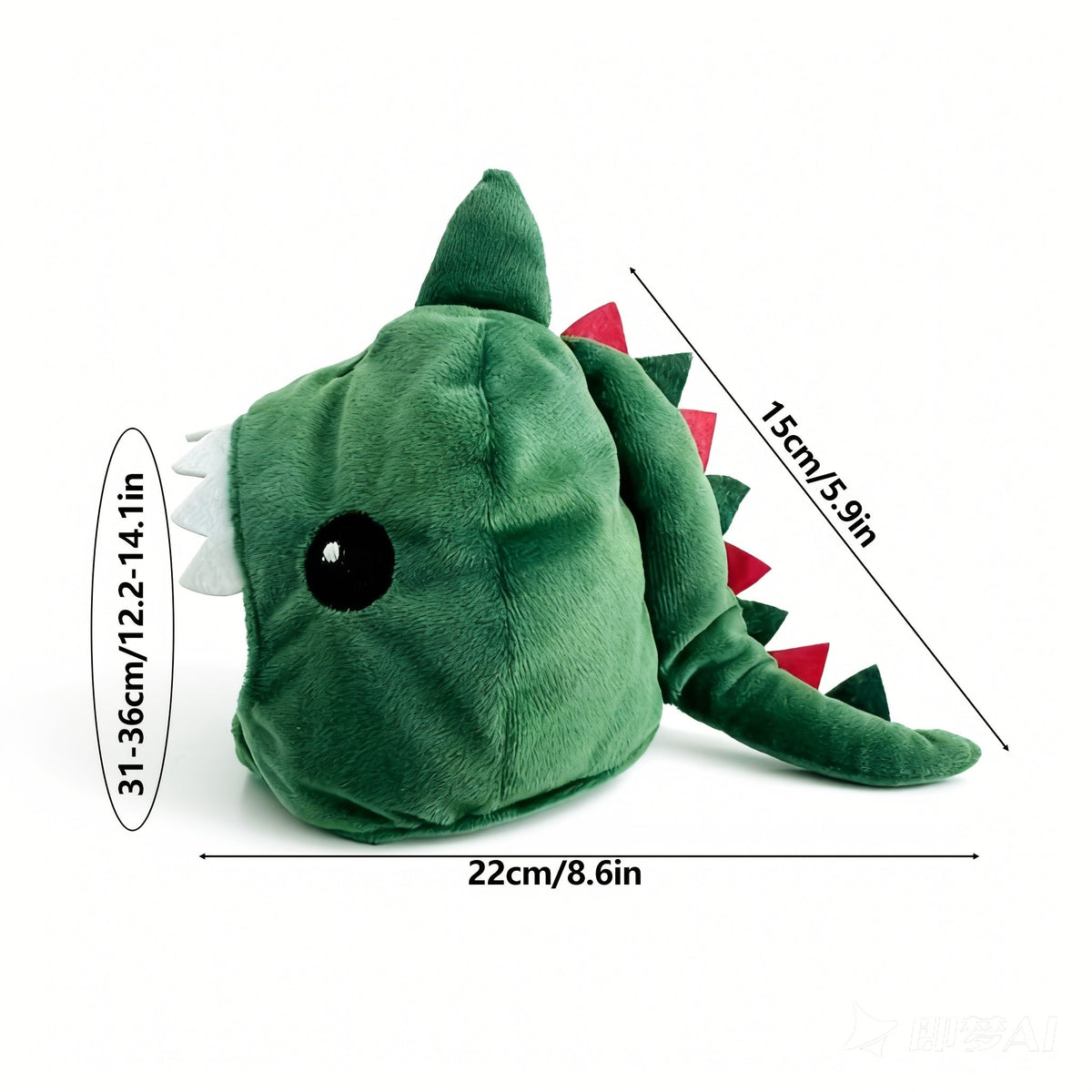 Costume de chapeau dinosaure pour chat - Coiffe de dinosaure dessin animé amusante et mignonne pour chats et petits chiens, costume doux à enfiler pour animal de compagnie, parfait pour les photos, les vacances et Halloween, cadeau adorable pour chat