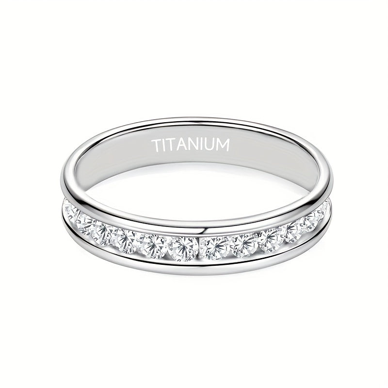 Bague unisexe en argent sterling 925 avec moissanite étincelante – Alliance élégante et polyvalente, tailles 5 à 13, parfaite pour les mariages, fiançailles, couples et cadeaux de Noël
