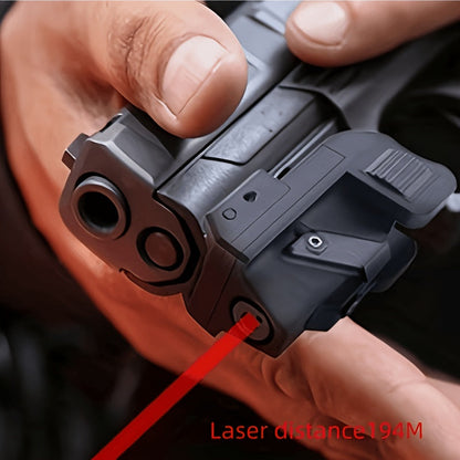 Viseur laser point rouge rechargeable par USB, montage sur rail Picatinny avec mode stroboscopique, compact et léger, classe IIIa 5mW pour pistolets, fusils et armes de poing, dérive et élévation réglables, portée de jour de 30 à 90 mètres