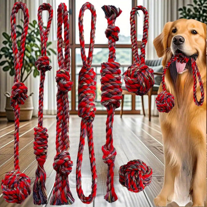 Lot de 7 jouets à mâcher en corde pour chien – Jouets de traction interactifs et durables pour le nettoyage des dents, adaptés aux chiens de petite, moyenne et grande taille, ensemble de jeu intérieur et extérieur pour chiots et chiens adultes