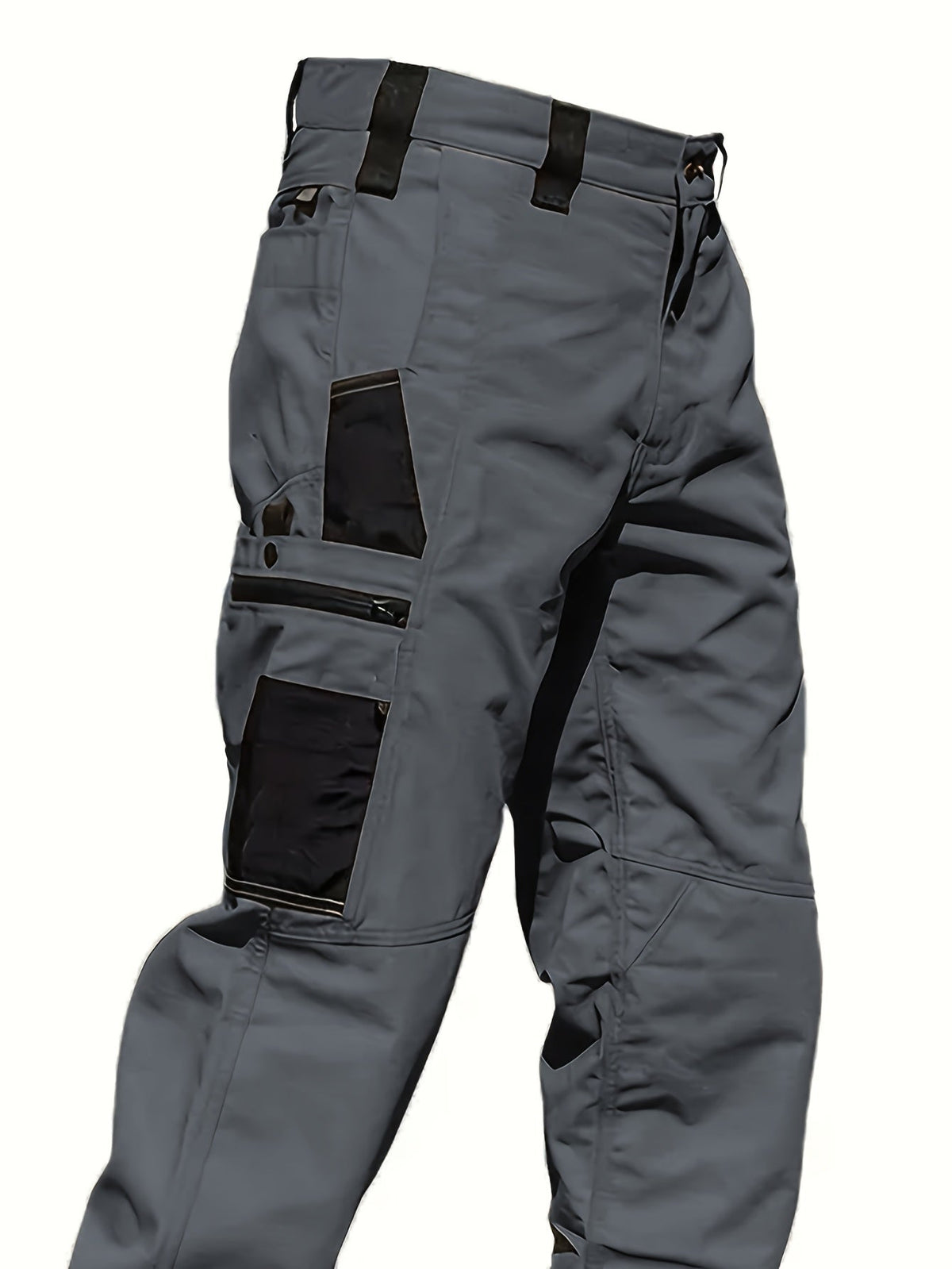 Pantalon cargo tactique pour homme, lot de 2, tissu ripstop, multi-poches, pantalon de travail d'extérieur pour camping, randonnée, chasse, pêche, coupe droite, passants de ceinture, S-XXXL