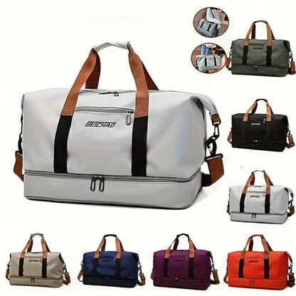 Sac de voyage grande capacité pour femme avec compartiment humide/sec – Sac de sport pour fitness et yoga, fourre-tout pour week-end et nuitée, loisirs et plein air, disponible en plusieurs coloris